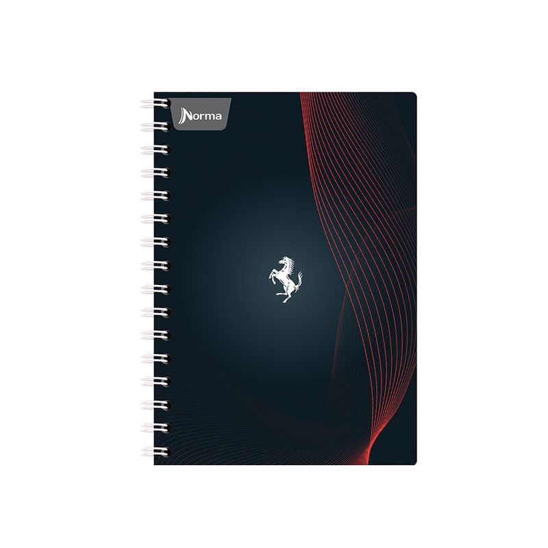 CUADERNO ESPIRAL FRANCES 100H RAYAS FERRARI