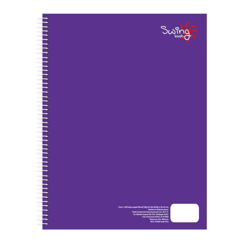 CUADERNO PROFESIONAL 100H RAYAS SWING COOL