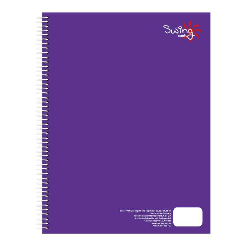 CUADERNO PROFESIONAL 100H BLANCO SWING COOL