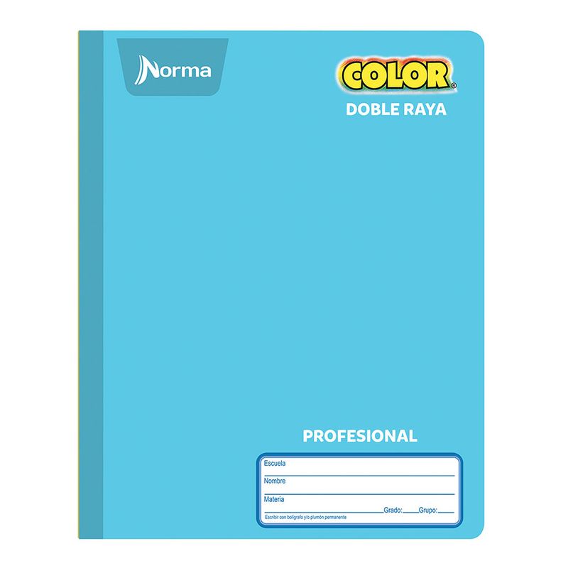 CUADERNO COSIDO PROFESIONAL 100H D/R NORMA COLOR