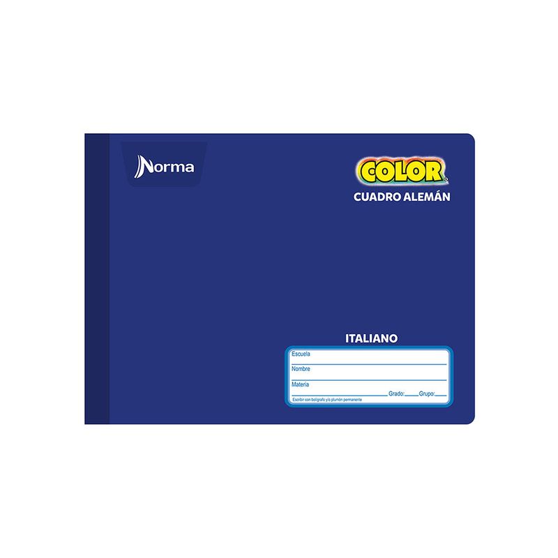 CUADERNO COSIDO ITAL 100H C14 NORMA COLOR