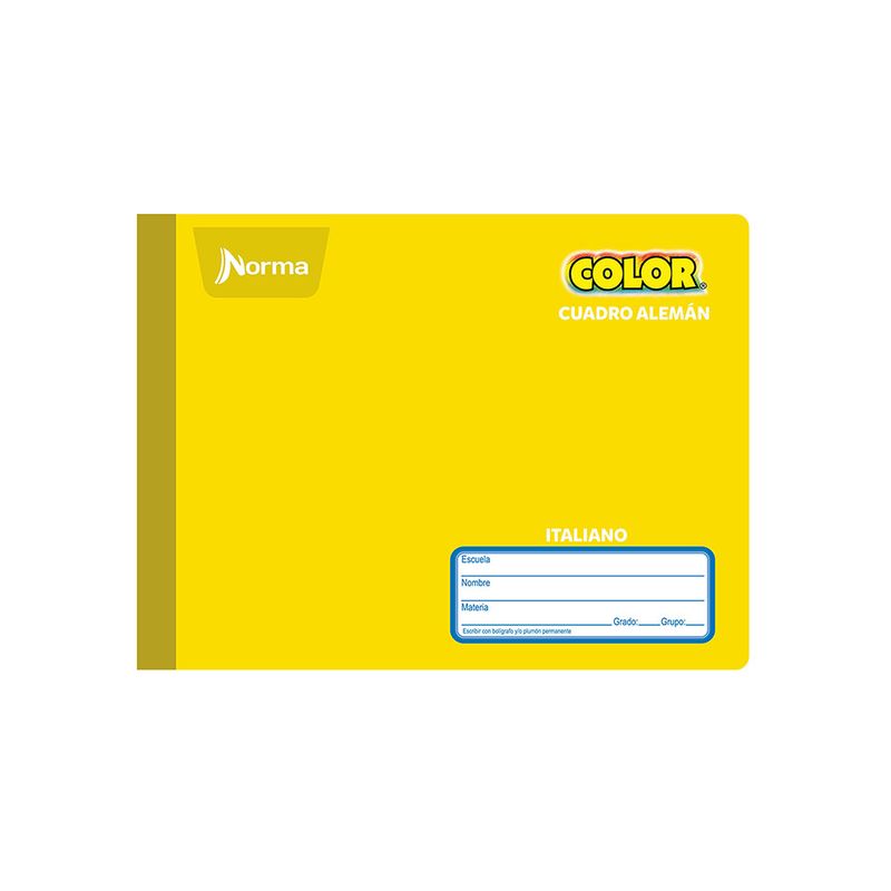 CUADERNO COSIDO ITAL 100H C14 NORMA COLOR