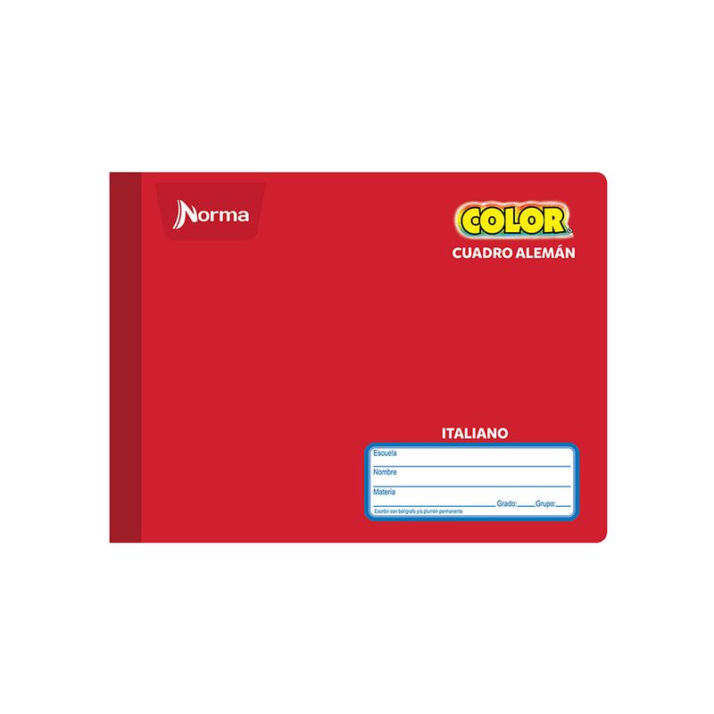 CUADERNO COSIDO ITAL 100H C14 NORMA COLOR