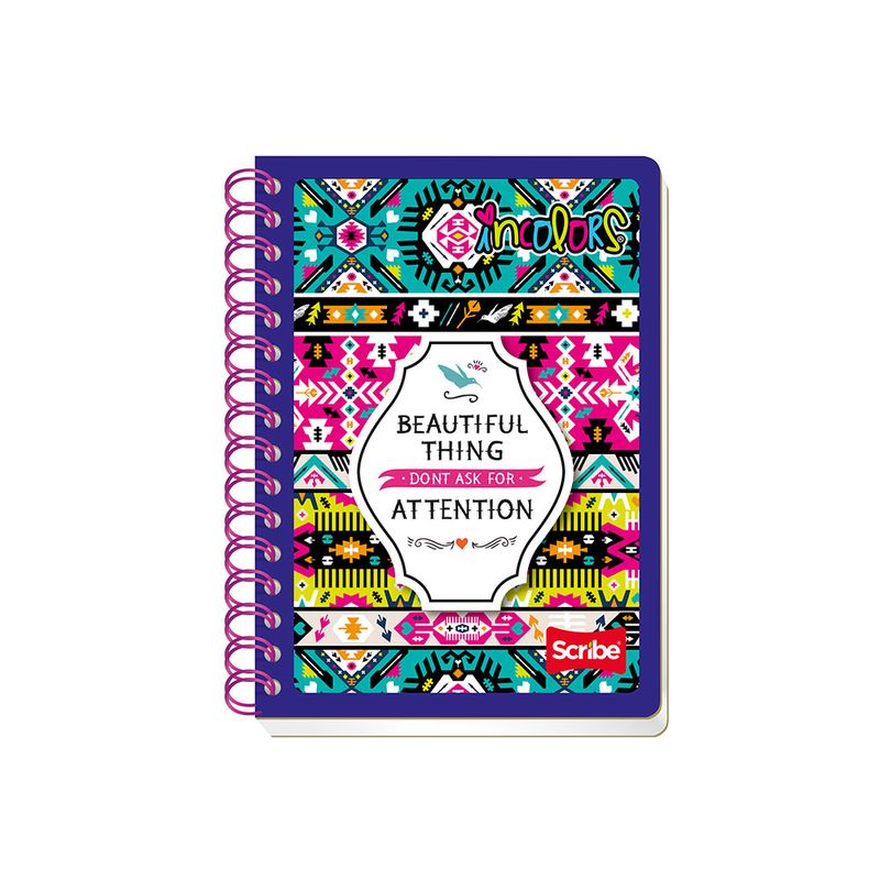 CUADERNO ESPIRAL FRANCES 100H RAYAS INCOLORS
