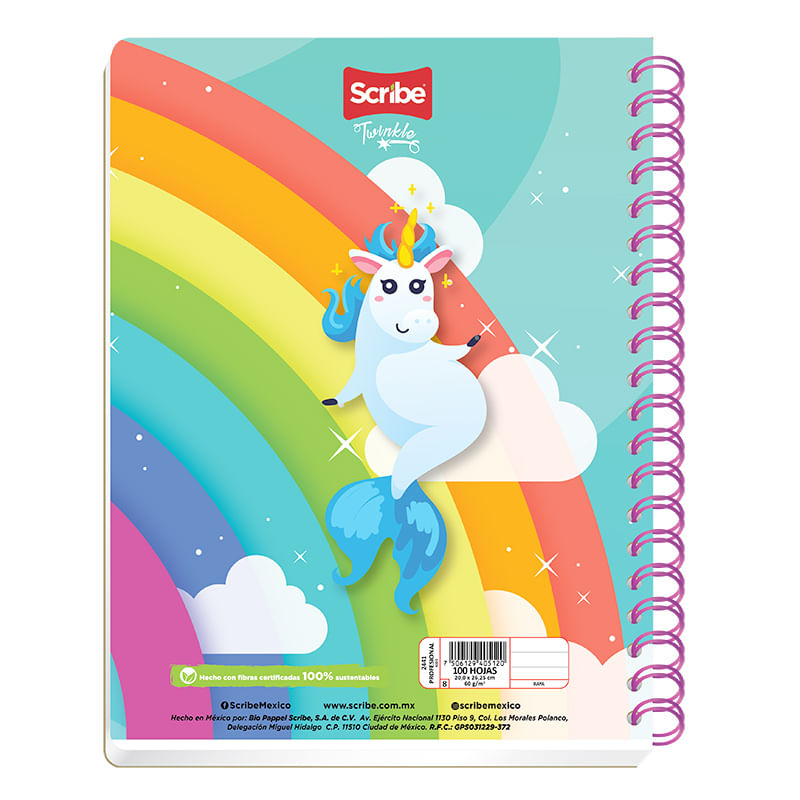 CUADERNO PROFESIONAL 100H RAYAS TWINKLE