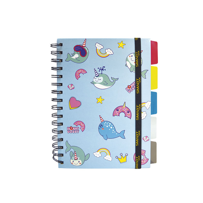 CUADERNO ESPIRAL FRANCES 96H RAYAS UNICORN PD