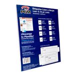 ETIQUETA LASER 108 BLANCA CARTA CON 25 HJS PCM