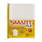 FOLDER CARTA PLASTICO CON COSTILLA COLORES SOLIDOS C/5PZAS