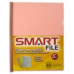 FOLDER CARTA PLASTICO CON COSTILLA COLORES PASTEL C/5PZAS