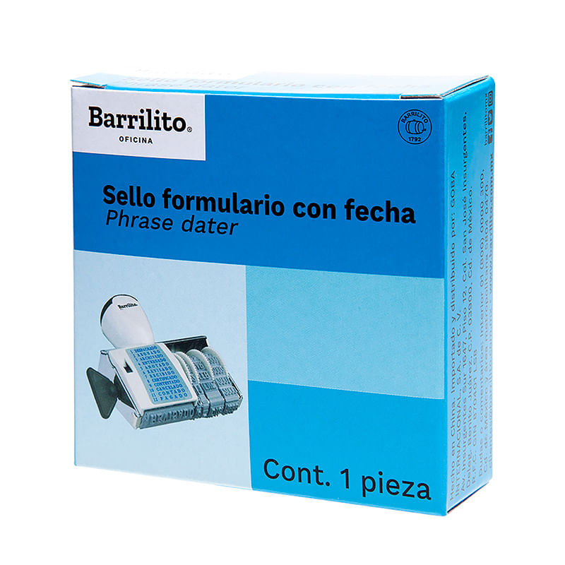 SELLO FORMULARIO CON FECHA Y 12 LEYENDAS