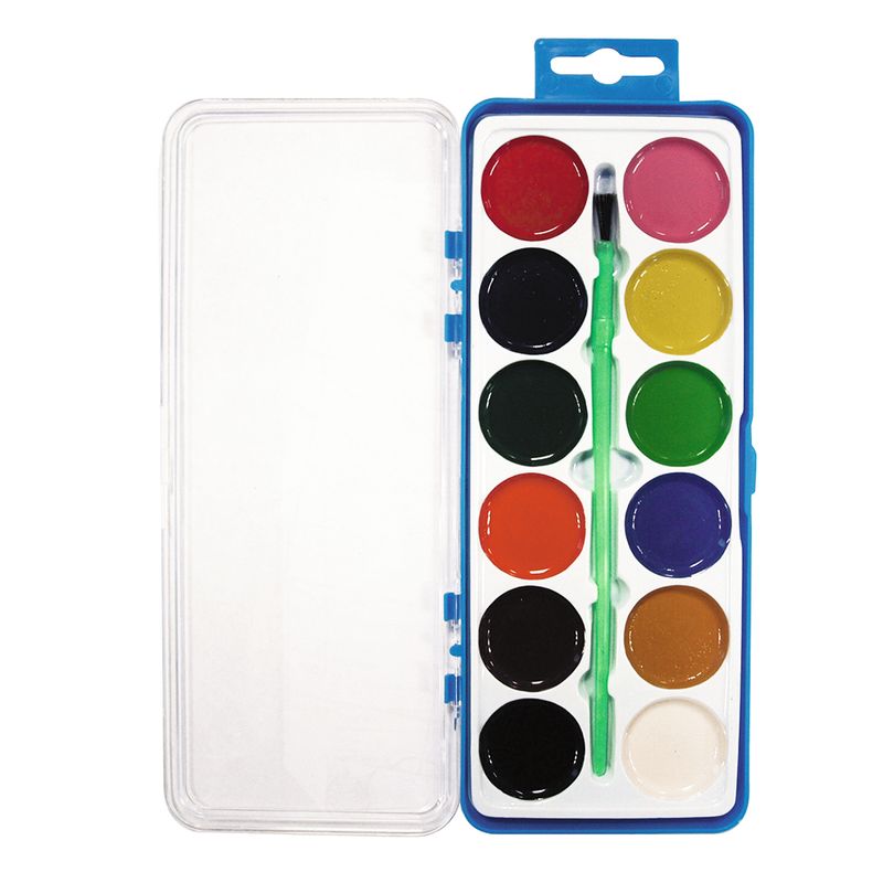 ACUARELA ESTUCHE CON 12 PASTILLAS SMARTY