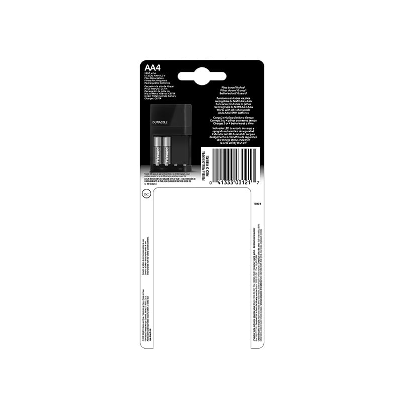 CARGADOR DE BATERIAS CON 4 AA