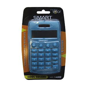 CALCULADORA BOLSILLO 8DIG SOLAR/PILAS NEON COOL COLORS BLT