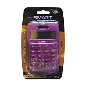 CALCULADORA BOLSILLO 8DIG SOLAR/PILAS NEON COOL COLORS BLT