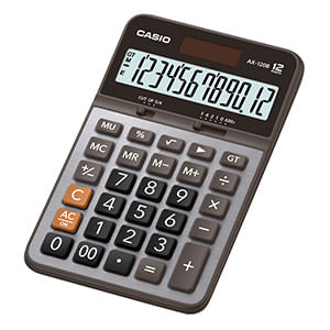 CALCULADORA ESCRITORIO CASIO AX-120B 12DIG CHICA SOLAR/PILAS