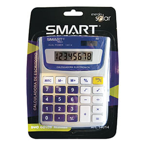CALCULADORA ESCRITORIO 8DIG CHICA SOLAR/PILAS DUO COLOR