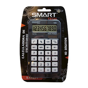 CALCULADORA ESCRITORIO 10DIG CHICA SOLAR/PILAS TABLET