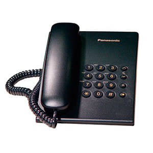 TELEFONO ALAMBRICO BASICO TS500MEB, REMARCADO, FLASH, NEGRO
