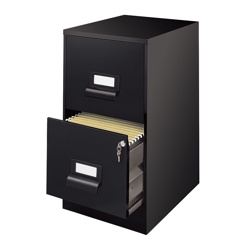ARCHIVERO METAL 2 GAV 18" NEGRO CARTA