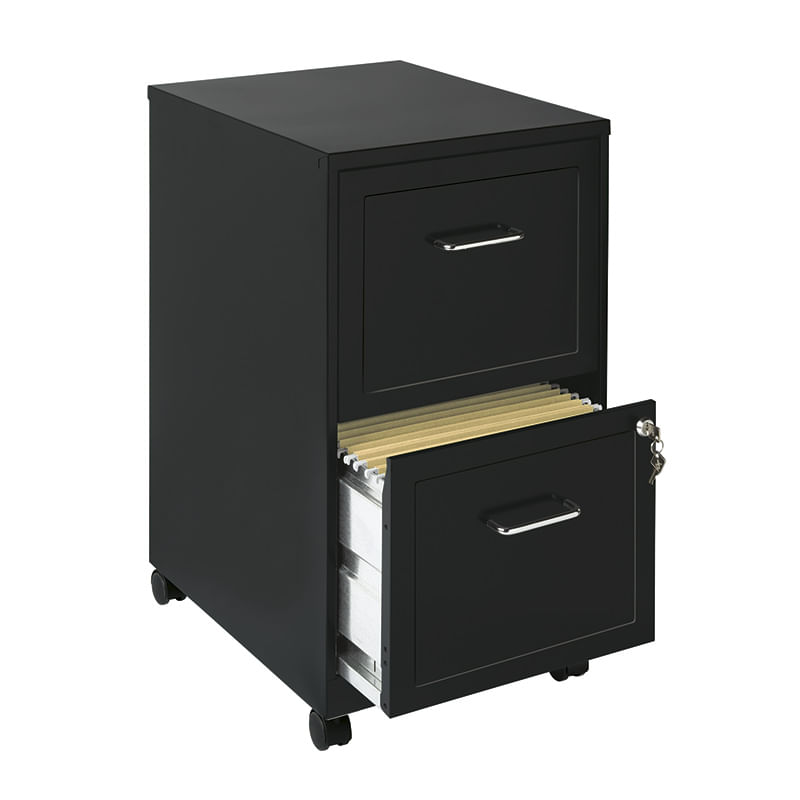 ARCHIVERO METAL 2 GAV 18" NEGRO CARTA MOVIL
