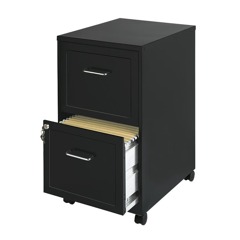 ARCHIVERO METAL 2 GAV 18" NEGRO CARTA MOVIL