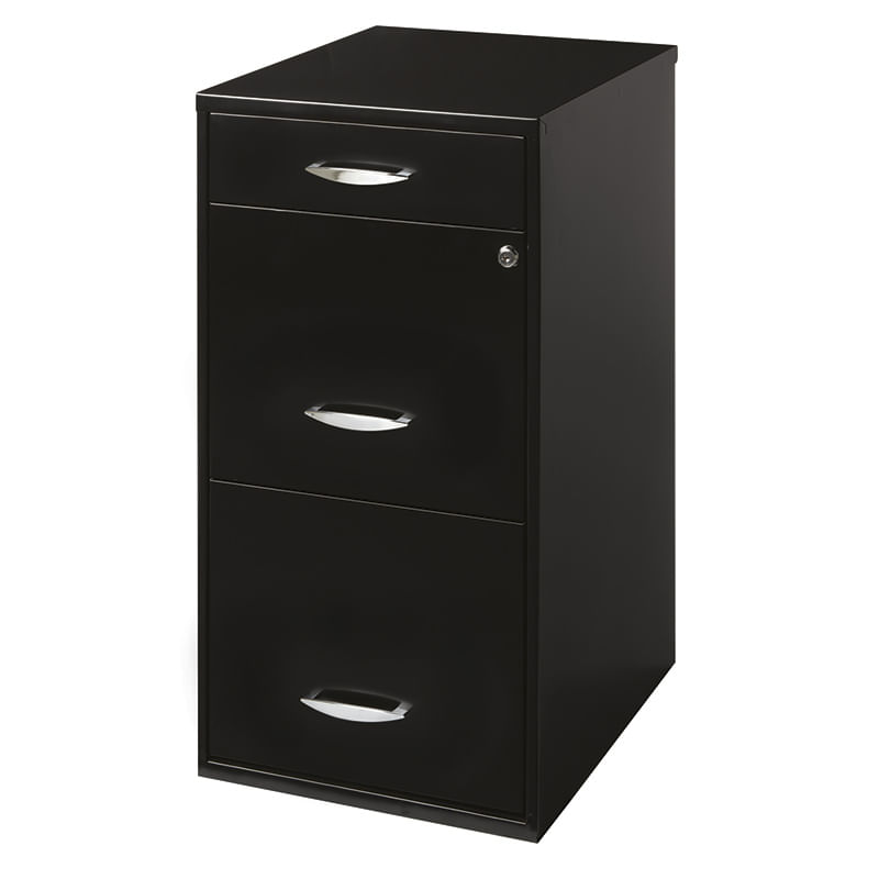 ARCHIVERO ORGANIZADOR DE METAL 2 GAVETAS 1 CAJON COLOR NEGRO