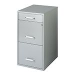 ARCHIVERO ORGANIZADOR DE METAL 2 GAVETAS 1 CAJON PLATA