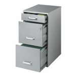 ARCHIVERO ORGANIZADOR DE METAL 2 GAVETAS 1 CAJON PLATA