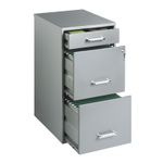 ARCHIVERO ORGANIZADOR DE METAL 2 GAVETAS 1 CAJON PLATA