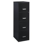 ARCHIVERO METAL 4 GAV 18" NEGRO CARTA