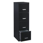 ARCHIVERO METAL 4 GAV 18" NEGRO CARTA