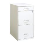 ARCHIVERO ORGANIZADOR DE METAL 2 GAVETAS 1 CAJON COLOR BLANCO