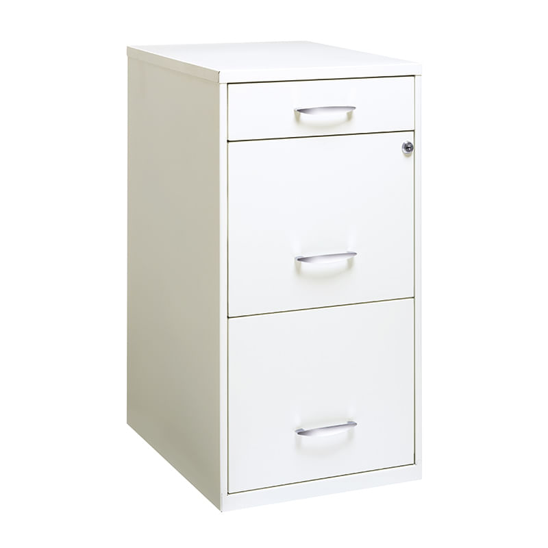 ARCHIVERO ORGANIZADOR DE METAL 2 GAVETAS 1 CAJON COLOR BLANCO