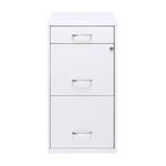 ARCHIVERO ORGANIZADOR DE METAL 2 GAVETAS 1 CAJON COLOR BLANCO