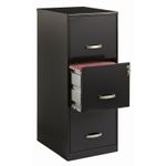 ARCHIVERO METAL 3 GAV 24" NEGRO CARTA