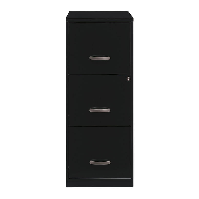 ARCHIVERO METAL 3 GAV 24" NEGRO CARTA