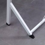 ESCRITORIO HOME OFFICE EN L COLOR NOGAL CON ESTRUCTURA BLANCA