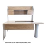 LIBRERO SOBRE CREDENZA 2 PTAS ROBLE/GRIS