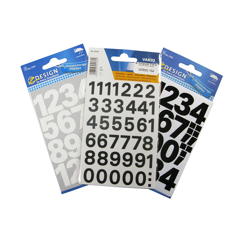 ETIQUETA FANTASIA NUMEROS