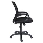 SILLA SECRETARIAL CON BRAZOS MALLA ECOCHAIR NEGRO