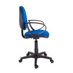 SILLA SECRETARIAL CON BRAZOS TELA CONTEMPO AZUL