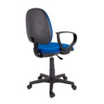 SILLA SECRETARIAL CON BRAZOS TELA CONTEMPO AZUL