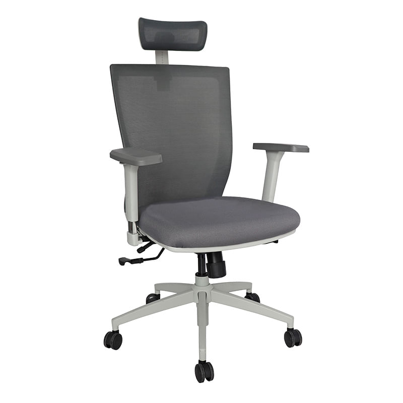 SILLON EJECUTIVO RESPALDO ALTO MALLA SOHO GRIS