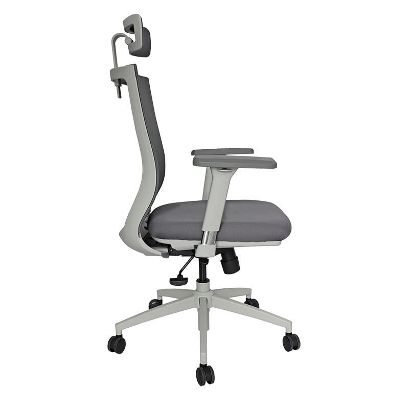 SILLON EJECUTIVO RESPALDO ALTO MALLA SOHO GRIS