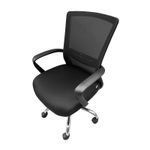 SILLON EJECUTIVO RESPALDO MEDIO MALLA KLAVE NEGRO ESTRELLA CROMADA