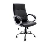 SILLON EJECUTIVO RESPALDO ALTO PIEL/VINIL NEGRO KLAVE