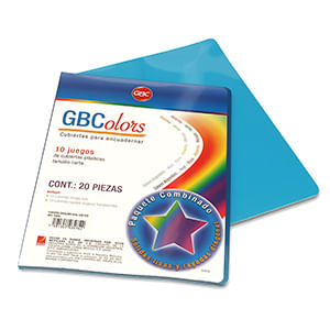 CUBIERTA PLASTICA CARTA AZUL COMBINADAS 20 PIEZAS GBColors