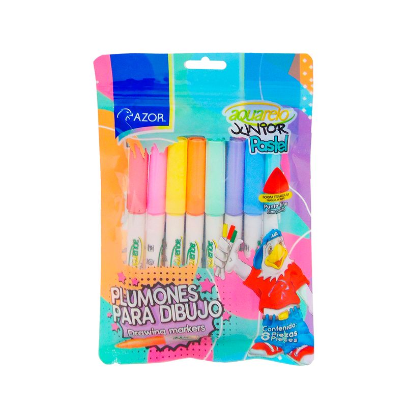 MARCADOR-BASE-AGUA-DELG-RED-SURTIDOS-CON-8-AQUARELO-JR-PASTEL