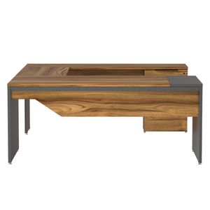 Conjunto Directivo Con Pedestal 1.80 Mt Derecho Nogal Terracota Con Antracita G80Cdr1802P1Ad