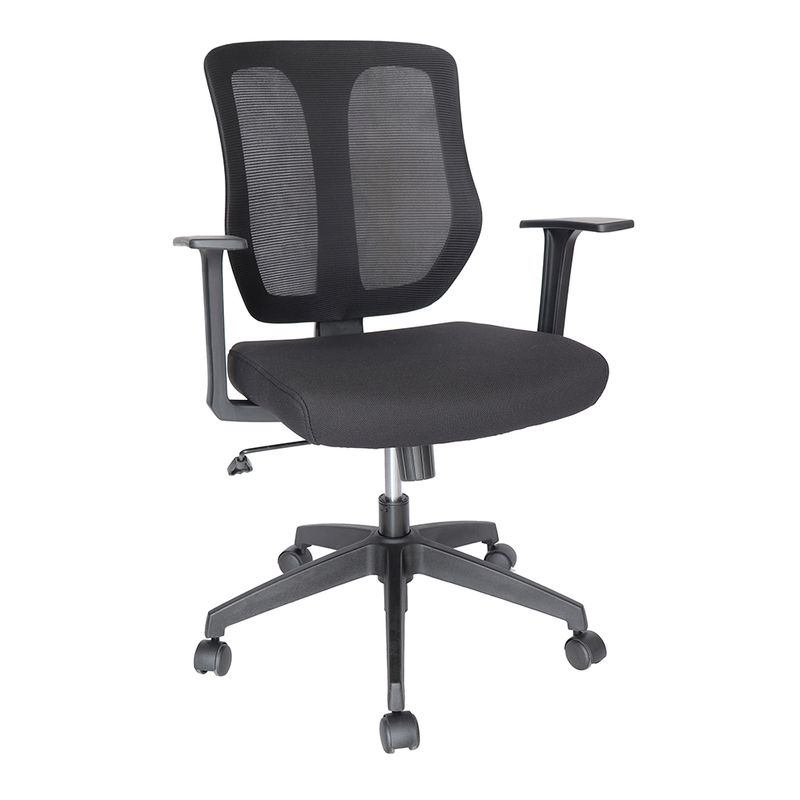 SILLA-SECRETARIAL-C-BRAZOS-TELA-RESPALDO-MALLA-WIND-NEGRO